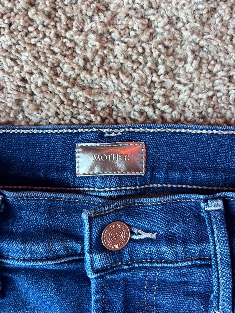 MOTHER The Hustler Ankle FrayMedium Blue Straight-Leg Jeans Size 27 - Picture 9 of 16